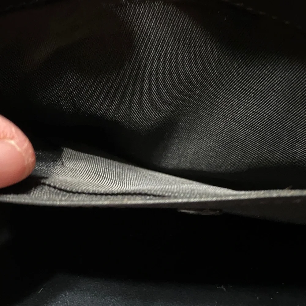 Vintage Black soft Leather wallet checkbook pouch Bag